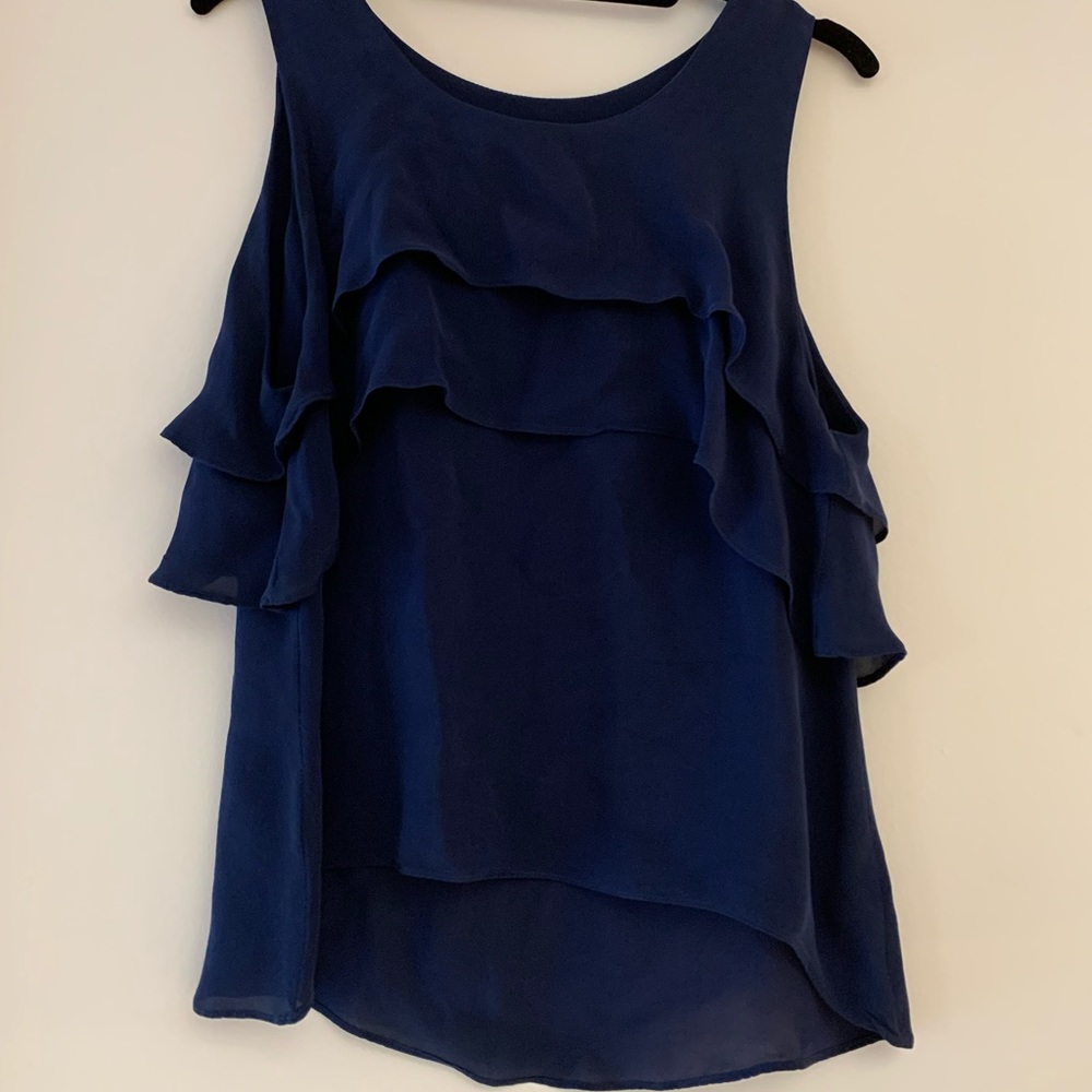 Aaron Ashe Ruffled Silk Tank Top - Picture 2 of 2